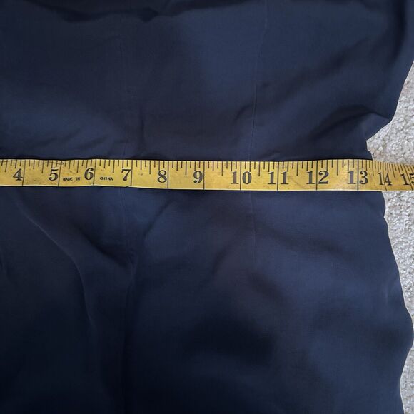 Theory Square Neck Sleeveless Cropped Jumpsuit Navy Blue Women's Size 4 - Picture 10 of 12